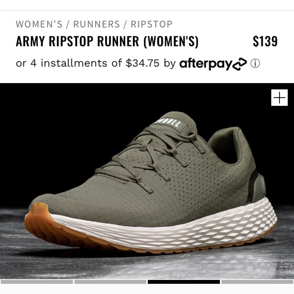 nobull army green runners new with box